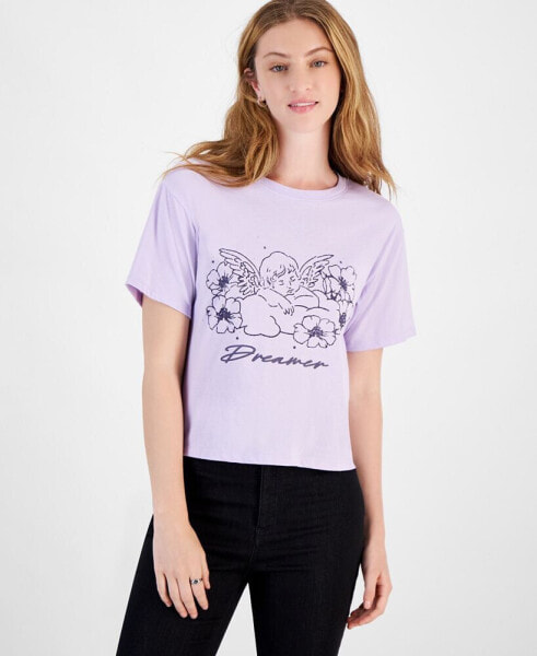 Juniors' Cherub Dreamer Cotton Crewneck Tee