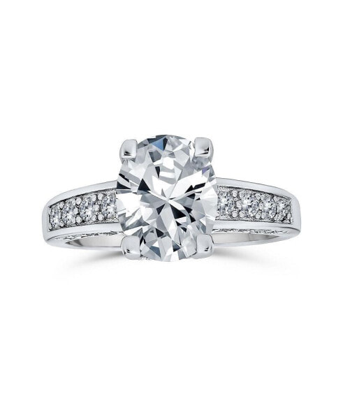 Кольцо Bling Jewelry Deco Style 3CT Oval Engagement