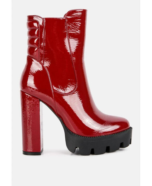 High Key Collared High Heel Ankle Boot