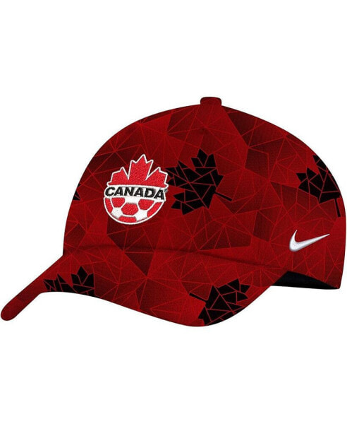 Men's Red Canada Soccer Campus Performance Adjustable Hat