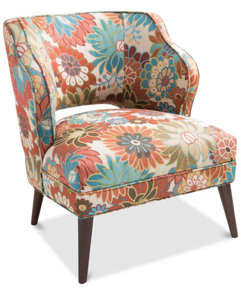 Simon Armless Floral Mod Chair