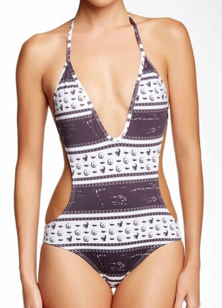 Tavik Alexa Womens One Piece Scull Print Swimsuit Multi Color Swimwear Size XS