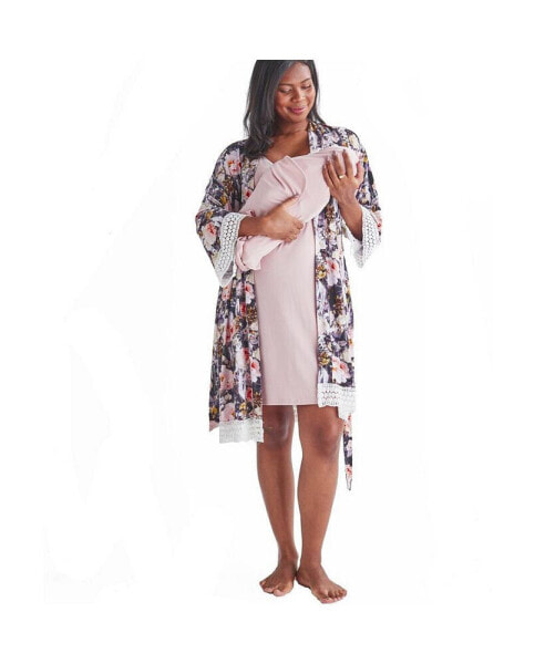 Maternity Angel Flora 3 pieces sleepwear set
