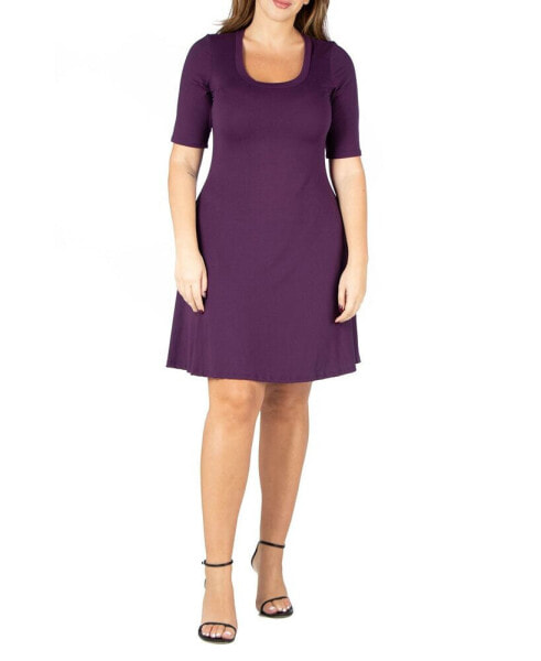 Plus Size Knee Length Dress