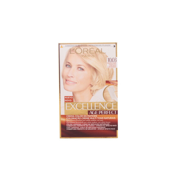 Loreal Paris Excellence Age Perfect Permanent Hair Color No. 10,03 Very Light Golden Blonde Антивозрастная перманентная краска для волос, оттенок очень светлый золотисто-русый