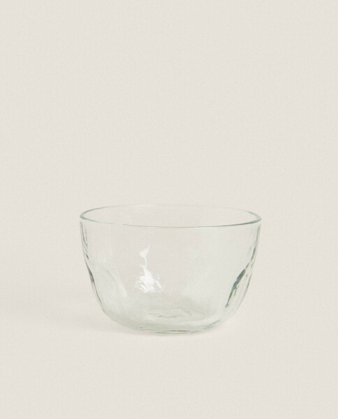 Faceted glass bowl