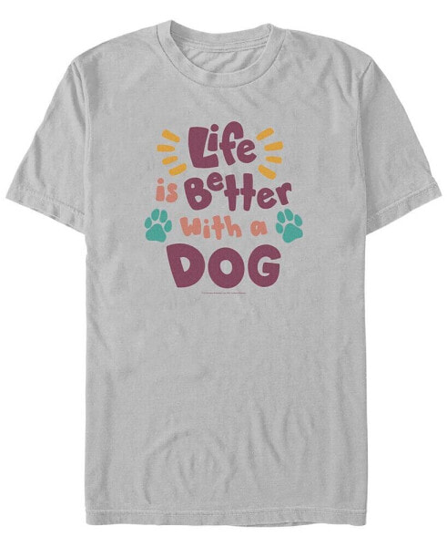 Men's Life Better Dog Short Sleeve T-shirt