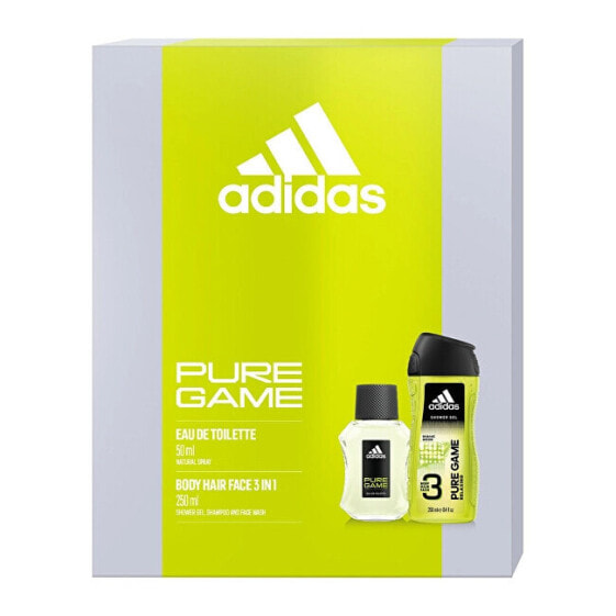 Парфюмерный набор Adidas Pure Game - туалетная вода с распылителем 50 мл + гель для душа 250 мл