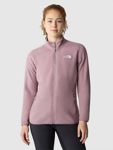 The North Face 100 glacier full-zip fleece in fawn grey