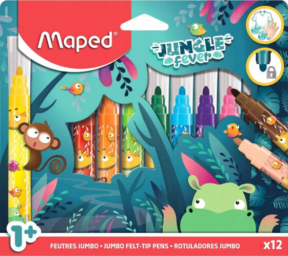 Maped *****Flamastry Jumbo Jungle Fever 12/pud 846900