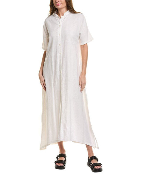 Sole Tunic Linen-Blend Maxi Dress Women's White M