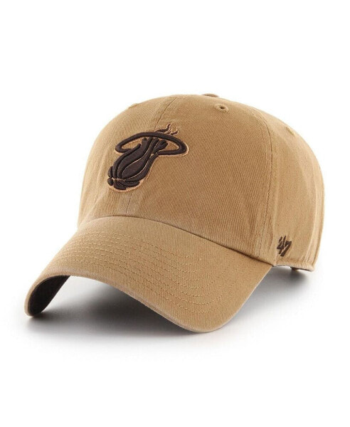 Men's Tan Miami Heat Ballpark Clean Up Adjustable Hat