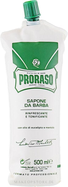 Rasiercreme mit Menthol und Eu­ka­lyp­tus - Proraso Green Shaving Cream 150 ml