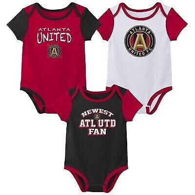 MLS Atlanta United FC Infant Girls' 3pk Bodysuit - 0-3M