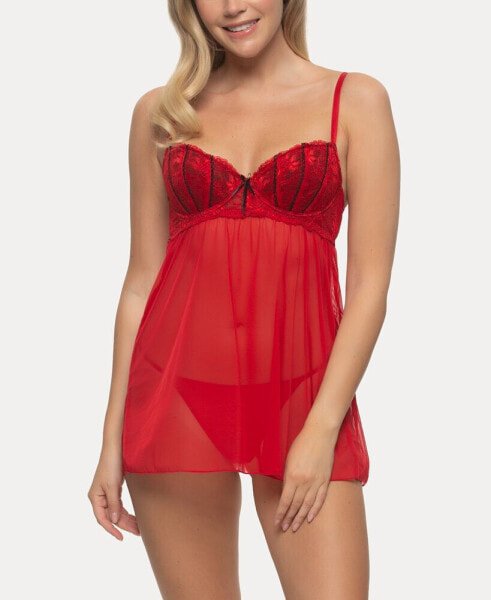 Пижама Jezebel Wish Mesh and Lace Babydoll