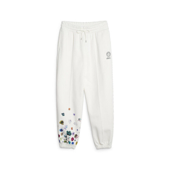 Puma Floral Sweatpants X Liberty Womens White Casual Athletic Bottoms 62221065