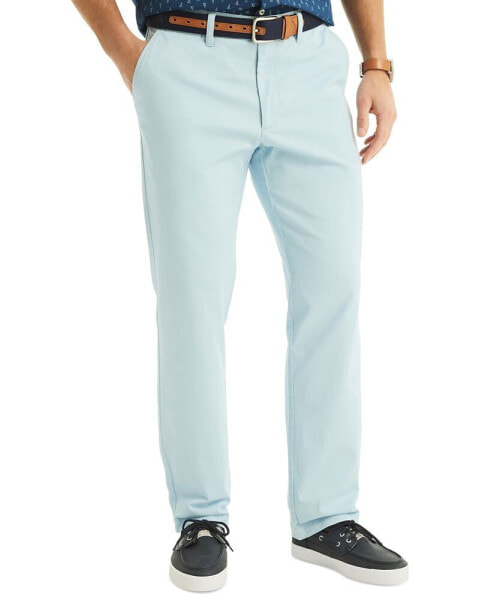 Men's Classic-Fit Stretch Solid Flat-Front Chino Deck Pants