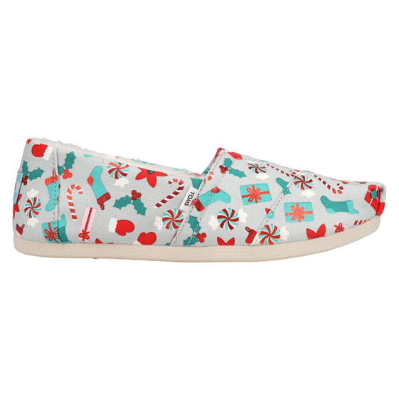 TOMS Alpargata Graphic Slip On Womens Green, Grey, Red Flats Casual 10019280T