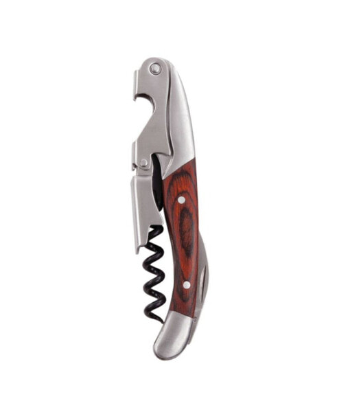 Wood Handle Double-Hinged Waiter's Corkscrew