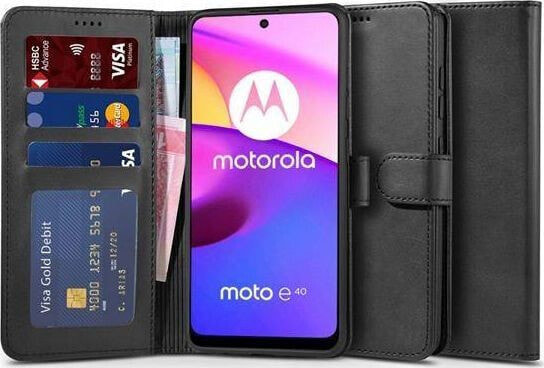 Чехол для смартфона Tech-Protect WALLET MOTOROLA MOTO E20 / E40 BLACK