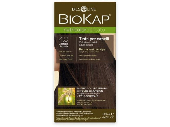 Краска для волос BioKap NUTRICOLOR DELICATO 4.00 Натуральный шатен 140 мл