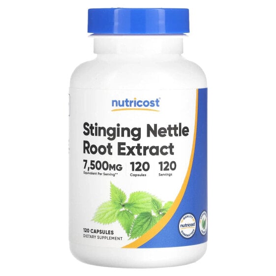 Травяные капсулы Nutricost Stinging Nettle Root Extract, 7,500 мг, 120 шт.