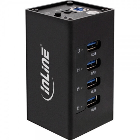 InLine USB 3.0 Hub - 4 port - aluminium case - with 2.5A power supply