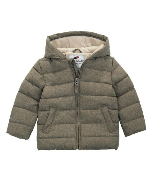 Baby Boys' Fleece Hooded Puffer Jacket