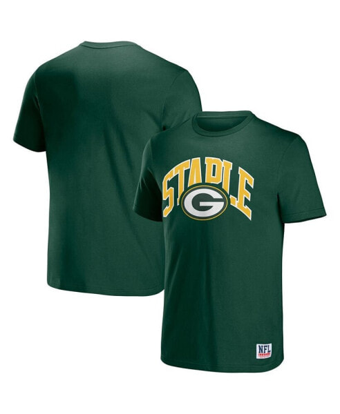 Men's NFL X Staple Hunter Green Green Bay Packers Lockup Logo Short Sleeve T-shirt