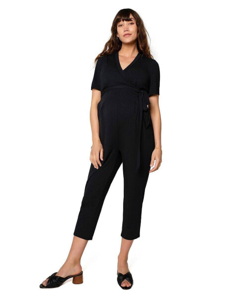 Women's Maternity Everywear Short Sleeve Jumpsuit