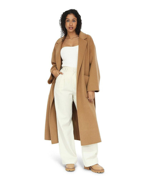 Women's Wide Awake Split Hem Overcoat