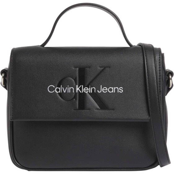 CALVIN KLEIN JEANS Sculpted Boxy Flap Monogram Crossbody