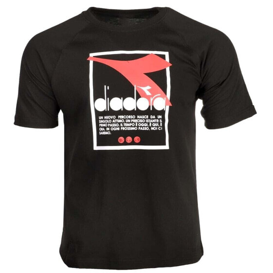 Diadora Urbanity Logo Crew Neck Short Sleeve T-Shirt Mens Black Casual Tops 1782