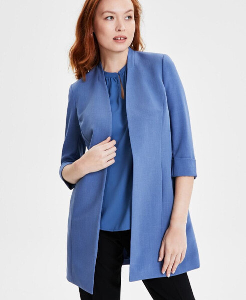 Women's Open-Front Crepe Topper Jacket