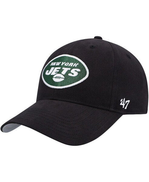 Big Boys and Girls Black New York Jets Secondary MVP Adjustable Hat