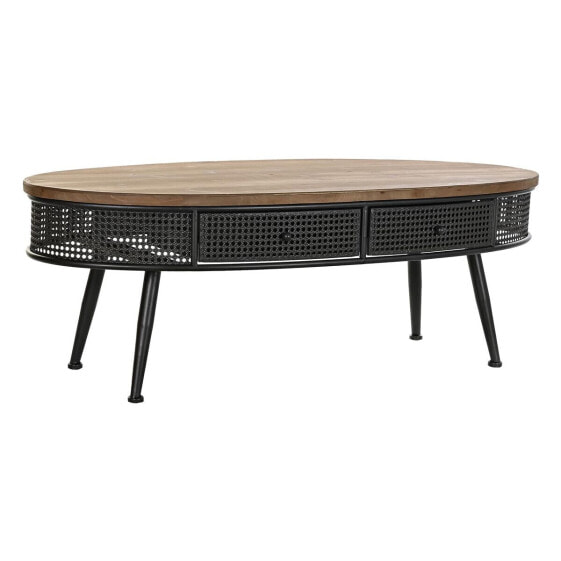 Кофейный столик DKD Home Decor Коричневый Чёрный Металл Ель 120 x 58 x 42 cm