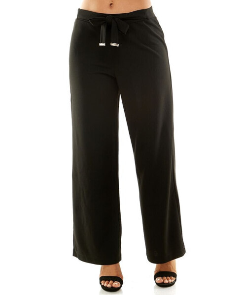 Women's Wide Leg Pants with Tie Waist