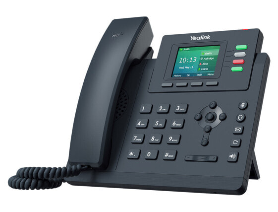 Yealink SIP-T33G - Серый IP-телефон с проводной трубкой, 4 линии, 1000 записей, кнопки