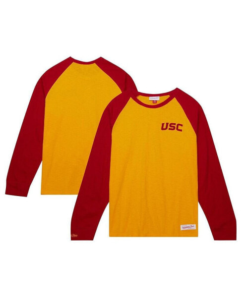 Men's Gold USC Trojans Legendary Slub Raglan Long Sleeve T-shirt