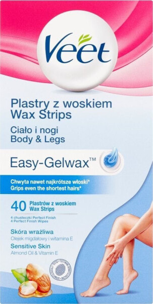 Veet Easy-Gelwax plastry z woskiem do depilacji ciała 40szt