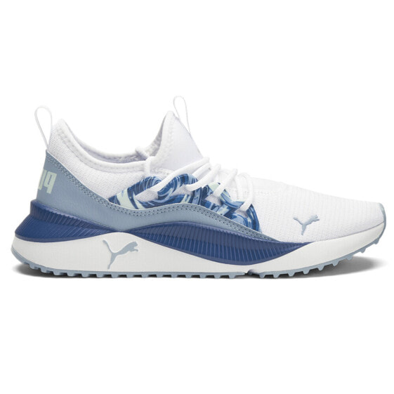 Puma Pacer Future Allure Whirlpool Logo Lace Up Womens Blue, White Sneakers Cas