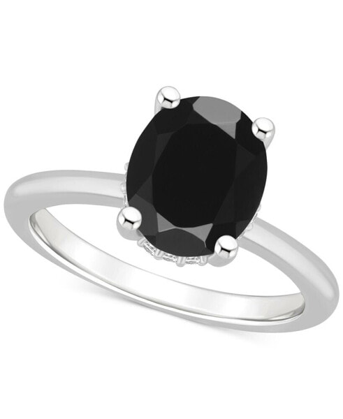 Onyx Pear Solitaire Polished Statement Ring in Sterling Silver