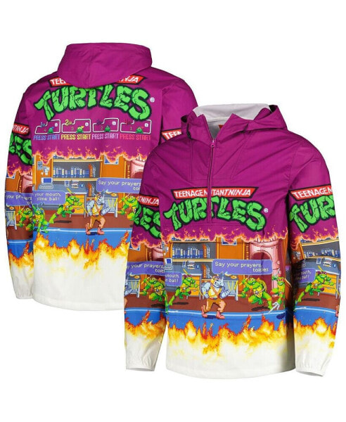 Men's Purple Teenage Mutant Ninja Turtles Half-Zip Lightweight Jacket