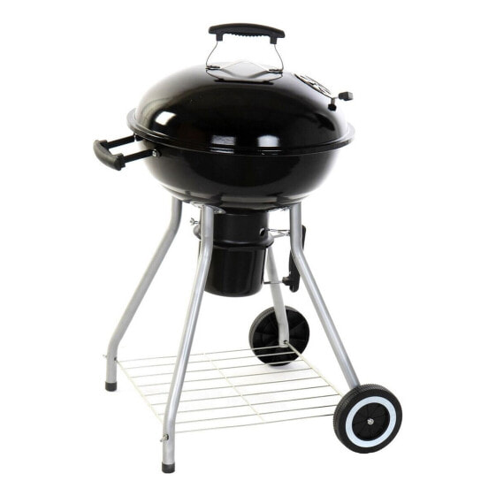 Coal Barbecue with Cover and Wheels DKD Home Decor Black Metal Plastic Rectangular 52,4 x 59 x 91,6 cm