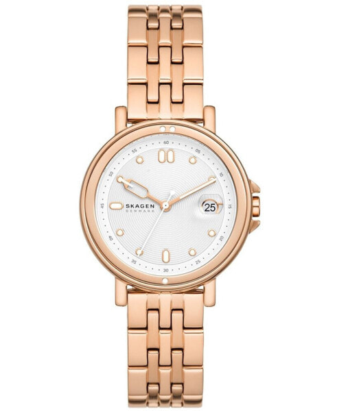 Women's Signatur Sport Lille Three Hand Date Rose Gold-Tone Stainless Steel Watch 34mm