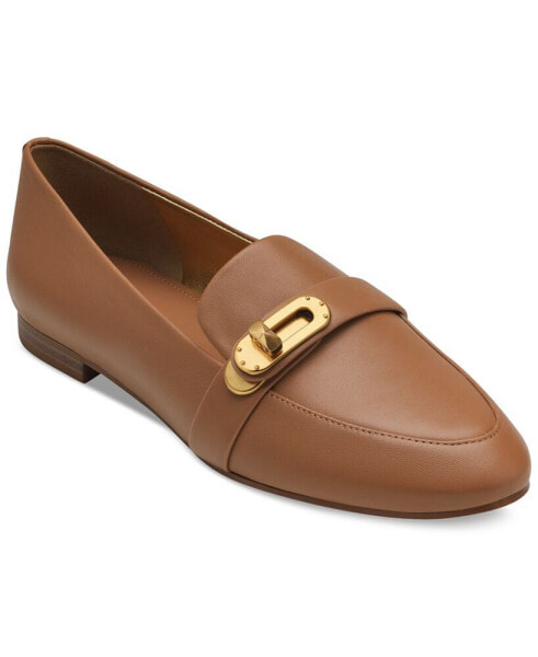 Women's Thompson Leather Turn Lock Buckle Tailored Loafers
