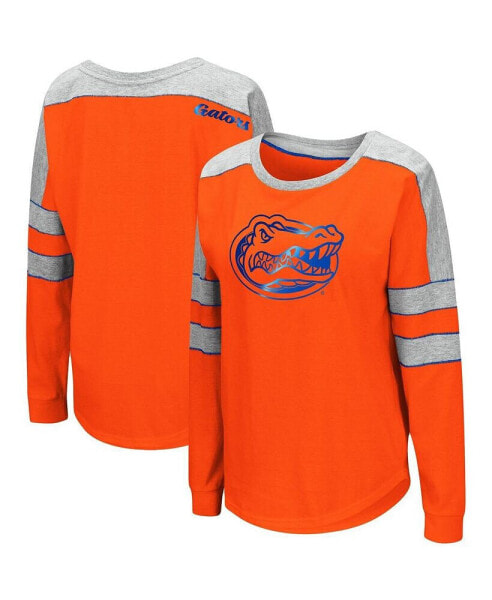 Women's Orange Florida Gators Trey Dolman Long Sleeve T-shirt