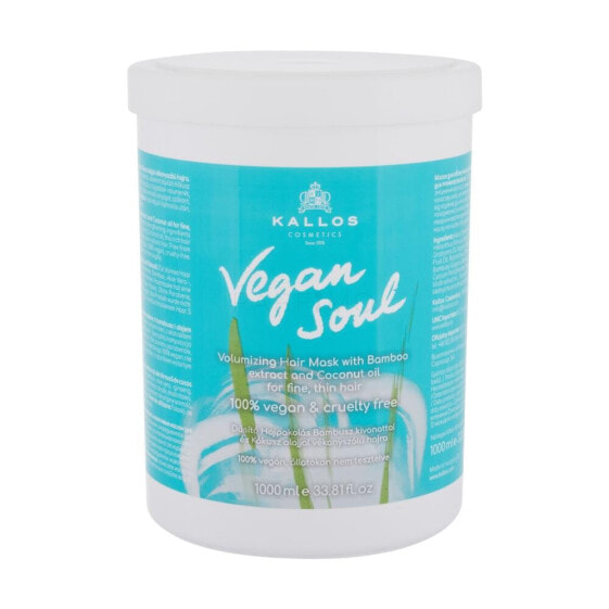 Kallos Cosmetics Vegan Soul Volumizing 1000 ml haarmaske für Frauen