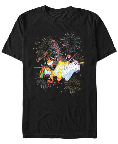 Men's Unicorn Fireworks Short Sleeve T-shirt