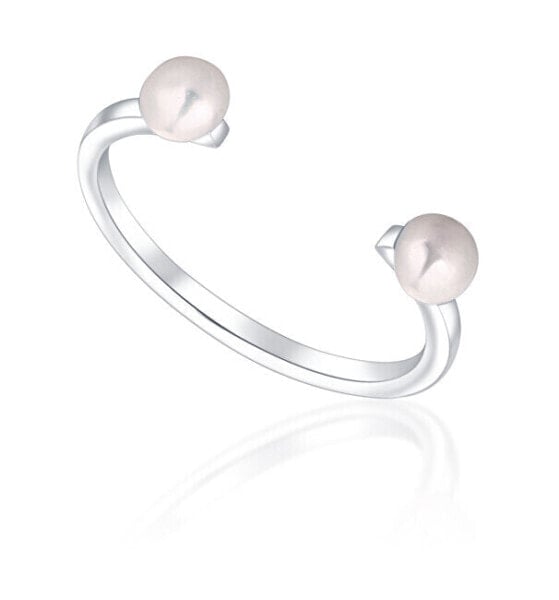 Minimalist ring with real pearls JL0761